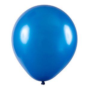 Balão de Festa Redondo Profissional Látex Metal - Azul - Art-Latex - Rizzo Balões