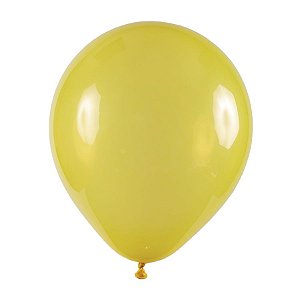 Balão de Festa Redondo Profissional Látex Cristal - Amarelo - Art-Latex - Rizzo Balões