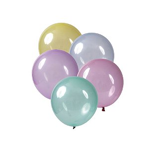 Balão de Festa Redondo Profissional Látex Cristal Candy - Sortido - Art-Latex - Rizzo Balões