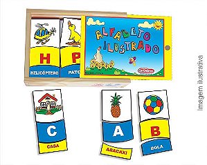 Alfabeto Ilustrado Carimbras 72 peças