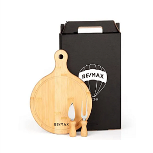 Kit Queijo Em Bambu / Tábua Com Garfo E Faca 38023 3Pçs - RE/MAX