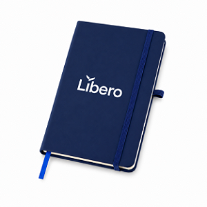 Caderno capa dura em sintético com 80 folhas 21x14cm - LÍBERO - CAD004