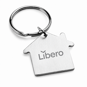 Chaveiro em formato de casa em alumínio - LÍBERO