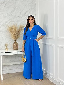Macacão Longo Soraya Azul