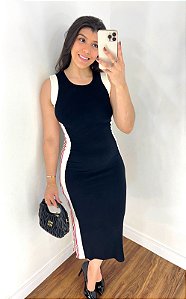 Vestido Midi Donna Cor Preto