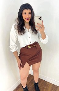 Shorts Saia  Montaria Fenda