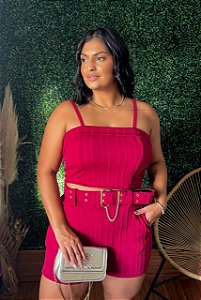 Conjunto Cropped e Shorts Deusa