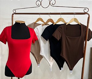 Body Feminino Suplex Decote Quadrado