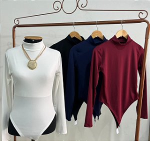 Body Feminino Suplex Manga Longa Gola Alta