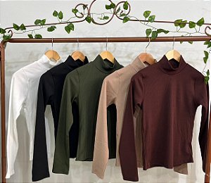 Blusa Canelada Cacharrel Manga Longa Peluciada