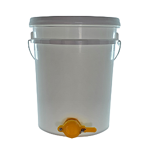Balde Decantador De Mel Alça Metálica Com Tampa Plástica - 20 Litros