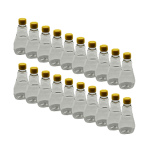 200 Bisnagas 250ml / 350g Cristal Pet Para Embalar Mel - Tampa Amarela