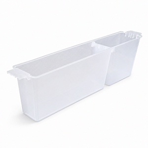 Alimentador Interno Bipartido de Plástico para Abelhas – 2 Litros, Transparente