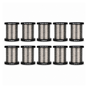 10 Arames Duros de Aço Inox 0,45mm para Quadro de Ninho e Melgueira - 500g Cada