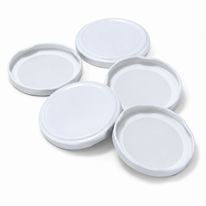 20 Tampas Brancas Rosca 74mm para Pote de Vidro Tipo Conserva – Metálica