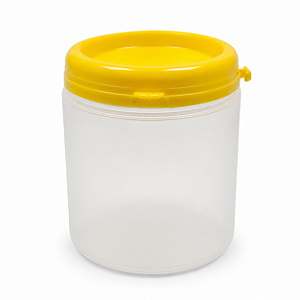Pote 370ml / 500g Plástico Para Embalar Mel Com Tampa Lacre