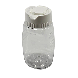 Bisnaga De Plástico 180 ml / 250g Invertida Para Embalar Mel - Tampa Branca