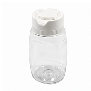 Bisnaga De Plástico 180 ml / 250g Invertida Para Embalar Mel - Tampa Branca