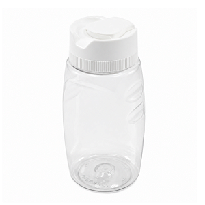 Bisnaga De Plástico 215ml /300g Invertida Para Embalar Mel De - Tampa Branca