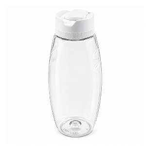 Bisnaga De Plástico 355ml / 500g Invertida Para Embalar Mel - Tampa Branca