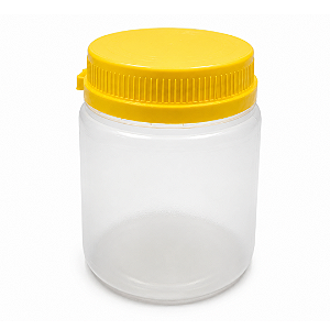 Pote 370ml / 500g Plástico Fosco Com Tampa Rosca Para Mel