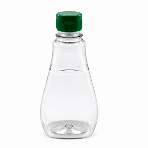 Bisnaga 250ml / 350g Cristal Pet Para Embalar Mel - Tampa Verde