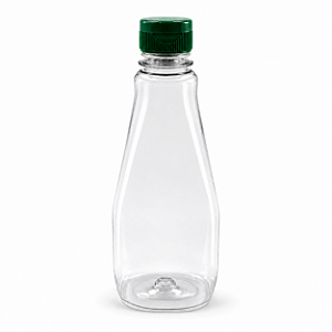 Bisnaga 350ml / 500g Cristal Pet Para Embalar Mel - Tampa Verde