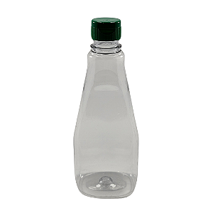 Bisnaga 350ml / 500g Cristal Pet Para Embalar Mel - Tampa Verde