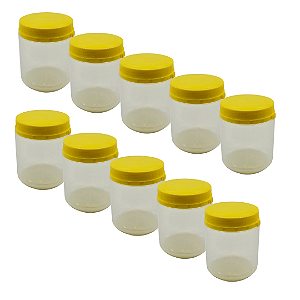 30 Potes 720ml / 1Kg Plástico Fosco Com Tampa Rosca