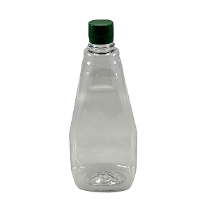 30 Bisnagas 750ml / 1Kg Cristal Pet Para Embalar Mel - Tampa Verde