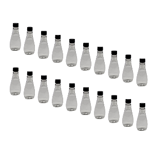 60 Bisnagas 190ml / 280g Cristal Pet Para Embalar Mel - Tampa Preta