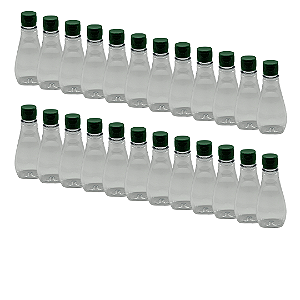 125 Bisnagas 190ml / 280g Cristal Pet Para Embalar Mel - Tampa Verde