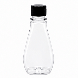 Bisnaga 150ml / 210g Cristal Pet Para Embalar Mel - Tampa Preta