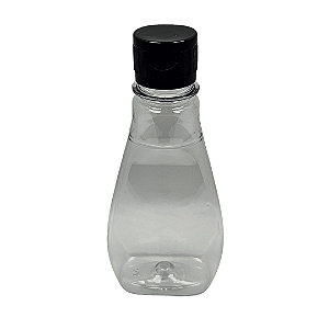 Bisnaga 150ml / 210g Cristal Pet Para Embalar Mel - Tampa Preta