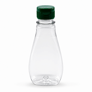 Bisnaga 150ml / 210g Cristal Pet Para Embalar Mel - Tampa Verde
