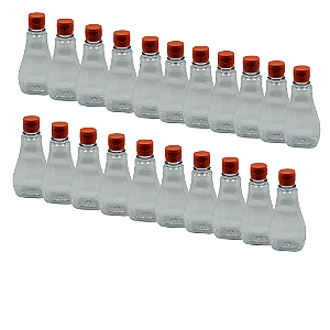 200 Bisnagas 250ml / 350g Cristal Pet Para Embalar Mel - Tampa Laranja