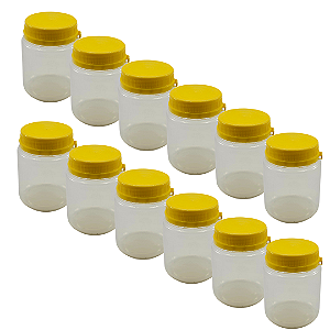 150 Potes 370ml / 500g Plástico Fosco Com Tampa Rosca  Para Mel