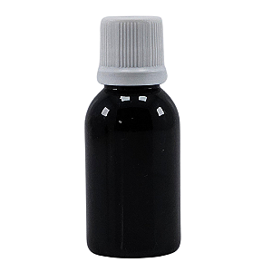 Frasco Plástico Âmbar com Gotejador e Tampa com Lacre – 30ml