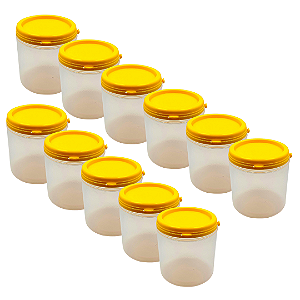 25 Potes Plásticos 680ml / 1kg com Tampa Lacre – Ideal para Embalagem de Mel