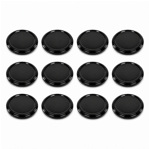 20 Tampas Pretas Rosca 74mm para Pote de Vidro Tipo Conserva – Metálica
