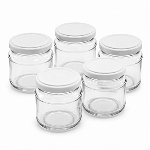 24 Potes de Vidro Mini Belém 150ml com Tampa Branca – Ideal para Mel