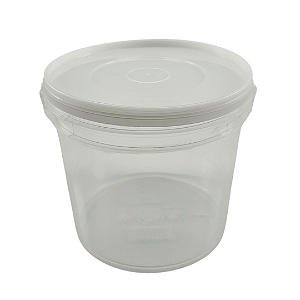 Balde De Plástico 2,2 Litros Transparente – Alça Plástica com Tampa Plástica