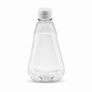 Bisnaga 360ml / 500g Transparente Shortneck De Pet Para Embalar Mel - Tampa Branca