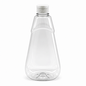 Bisnaga 720ml / 1kg Transparente Shortneck De Pet Para Embalar Mel - Tampa Branca