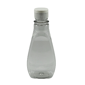 Bisnaga 150ml / 210g Cristal Pet Para Embalar Mel - Tampa Branca