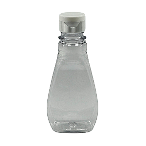 Bisnaga 190ml / 280g Cristal Pet Para Embalar Mel - Tampa Branca