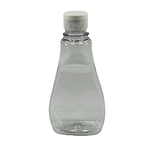 Bisnaga 250ml / 350g Cristal Pet Para Embalar Mel - Tampa Branca