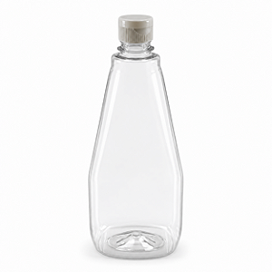 Bisnaga 750ml / 1Kg Cristal Pet Para Embalar Mel - Tampa Branca