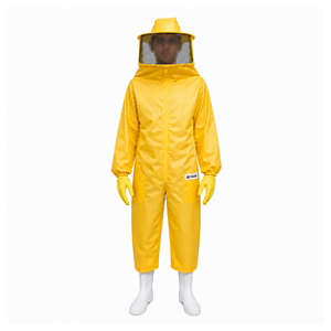 Macacão Para Apicultura de Nylon Ventilado com Máscara Fixa – Modelo 0120NF Amarelo