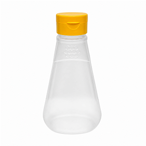 Bisnaga 360ml / 500g Fosca com Estampa de Favo – Tampa Batoque Amarela